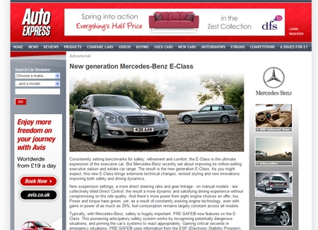 Mercedes-Benz Advertorial for Auto Express