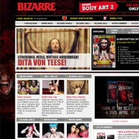 Bizarre Magazine website and social networking