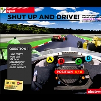 Formula One racing quiz game